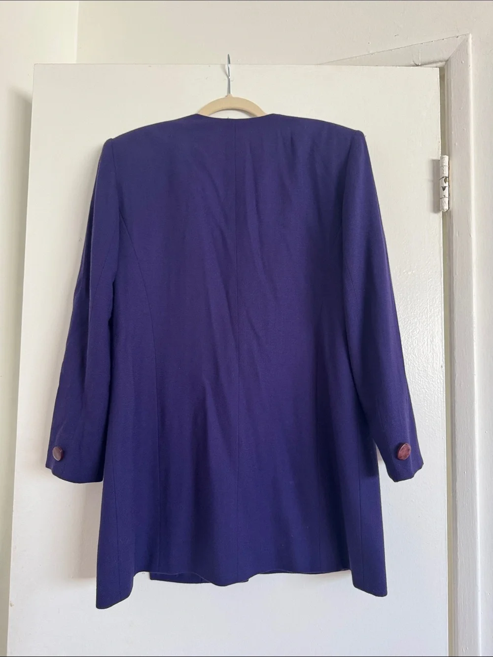 Dior Deep Purple Women's Single-Button Tailored Jacket Size 10